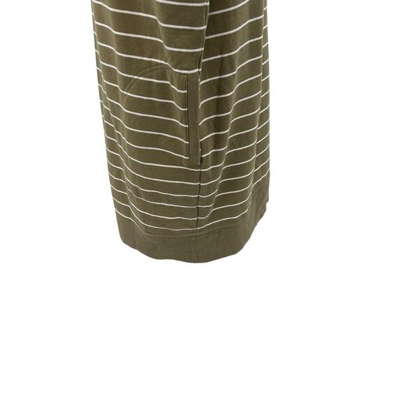 Anthropologie‎ Daily Practice Tee Dress Striped Light Fleece Green Size Large - Picture 9 of 11